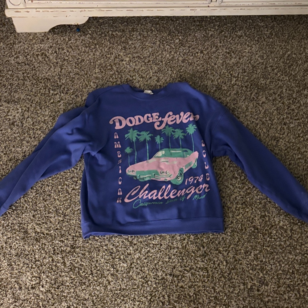 Blue Graphic Sweatshirt
